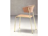 Кресло деревянное Scab Design Lisa Wood сталь, бук золотой, орех Фото 6