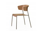 Кресло деревянное Scab Design Lisa Wood сталь, бук черный, орех Фото 4