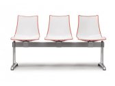 Система сидений на 3 места Scab Design Zebra Bicolore Bench сталь, технополимер белый, оранжевый Фото 1