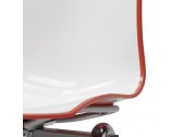 Система сидений на 3 места Scab Design Zebra Bicolore Bench сталь, технополимер белый, оранжевый Фото 4