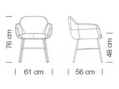 Кресло с обивкой Et al. (Metalmobil) Myra сталь, ткань Фото 2