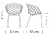 Кресло пластиковое Et al. (Metalmobil) Uni-ka сталь, полипропилен Фото 2