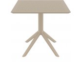Стол пластиковый Siesta Contract Sky Table 80 сталь, пластик бежевый Фото 1