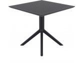 Стол пластиковый Siesta Contract Sky Table 80 сталь, пластик черный Фото 6