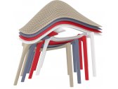 Лаунж-кресло пластиковое Siesta Contract Sky Lounge стеклопластик, полипропилен красный Фото 10