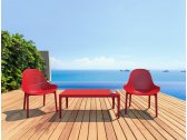 Лаунж-кресло пластиковое Siesta Contract Sky Lounge стеклопластик, полипропилен красный Фото 9