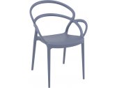 Кресло пластиковое Siesta Contract Mila стеклопластик темно-серый Фото 1