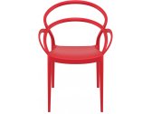 Кресло пластиковое Siesta Contract Mila стеклопластик красный Фото 5