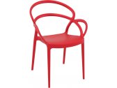 Кресло пластиковое Siesta Contract Mila стеклопластик красный Фото 1