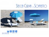 Зонт профессиональный CiCCAR Stecca Curva алюминий, морской акрил Фото 4