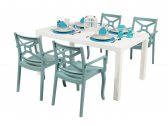 Комплект пластиковой мебели DELTA Zeus Box & Arizona полипропилен белый, голубой Фото 1