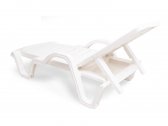 Шезлонг-лежак пластиковый DELTA Lara полипропилен белый Фото 7