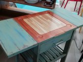 Кухонный столик ARIS SRL Pantagruel бук бирюзово-коричневый Фото 5