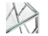 Консоль металлическая ST-GROUP Арт Деко сталь, стекло серебро Фото 4