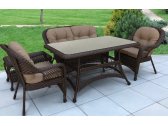 Комплект плетеной мебели Afina T130Br/LV520BB-Brown/Beige сталь, искусственный ротанг коричневый, бежевый Фото 1