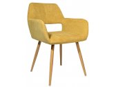 Кресло с обивкой ST-GROUP Кромвель ткань, сталь желтый Фото 1