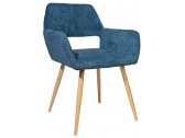 Кресло с обивкой ST-GROUP Кромвель ткань, сталь синий Фото 1