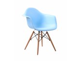 Кресло пластиковое ST-GROUP Eames DAW пластик, бук, сталь голубой Фото 1