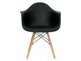 Кресло пластиковое ST-GROUP Eames DAW пластик, бук, сталь черный Фото 2