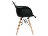 Кресло пластиковое ST-GROUP Eames DAW пластик, бук, сталь черный Фото 3