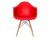 Кресло пластиковое ST-GROUP Eames DAW пластик, бук, сталь красный Фото 2