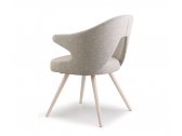 Кресло деревянное мягкое Scab Design You бук, ткань отбеленный бук, светло-серый Фото 3