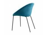Кресло пластиковое мягкое Scab Design Giulia Pop сталь, технополимер, ткань антрацит, морская волна Фото 3