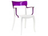 Кресло пластиковое PAPATYA Hera-K стеклопластик, поликарбонат белый, фиолетовый Фото 1
