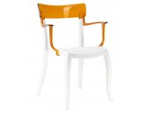 Кресло пластиковое PAPATYA Hera-K стеклопластик, пластик белый, оранжевый Фото 1