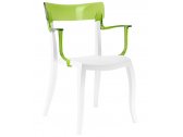 Кресло пластиковое PAPATYA Hera-K стеклопластик, пластик белый, зеленый Фото 1
