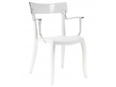Кресло пластиковое PAPATYA Hera-K полипропилен, стекловолокно, поликарбонат белый, прозрачный Фото 1