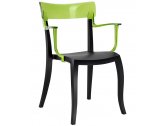 Кресло пластиковое PAPATYA Hera-K стеклопластик, пластик черный, зеленый Фото 1