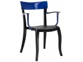 Кресло пластиковое PAPATYA Hera-K полипропилен, стекловолокно, поликарбонат черный, синий Фото 1