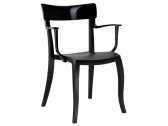 Кресло пластиковое PAPATYA Hera-K стеклопластик, пластик черный Фото 1