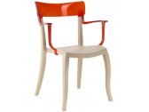 Кресло пластиковое PAPATYA Hera-K стеклопластик, пластик тортора, красный Фото 1