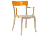 Кресло пластиковое PAPATYA Hera-K стеклопластик, пластик тортора, оранжевый Фото 1