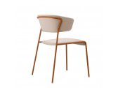 Кресло с обивкой Scab Design Lisa Waterproof сталь, дерево, влагозащитная ткань терракотовый, песок Фото 6