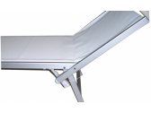 Шезлонг-лежак металлический с козырьком CiCCAR Extralusso алюминий, ПВХ Traforato Ram 105 Фото 7