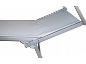 Шезлонг-лежак металлический с козырьком CiCCAR Extralusso алюминий, ПВХ Traforato Ram 105 Фото 9