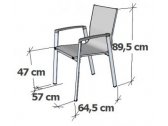 Кресло металлическое текстиленовое DELTA Rossi текстилен, алюминий капучино Фото 7