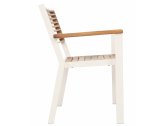 Кресло деревянное DELTA Lido дерево, алюминий белый Фото 3