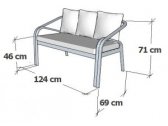 Комплект металлической мебели DELTA Alcor 1 алюминий, ткань белый Фото 7