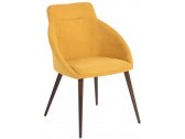 Кресло с обивкой ST-GROUP Квини микрофибра, сталь желтый Фото 1