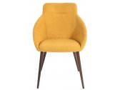 Кресло с обивкой ST-GROUP Квини микрофибра, сталь желтый Фото 2