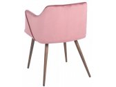 Кресло с обивкой ST-GROUP Монарх вельвет, сталь розовый Фото 5