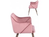 Кресло с обивкой ST-GROUP Монарх вельвет, сталь розовый Фото 8