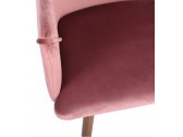 Кресло с обивкой ST-GROUP Монарх вельвет, сталь розовый Фото 9