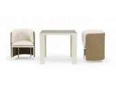 Кресло плетеное с подушками Ethimo Esedra алюминий, искусственный ротанг, акрил песочный, белый Фото 8