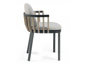 Кресло деревянное с подушками Ethimo Swing алюминий, тик, акрил черный, натуральный, серый Фото 2