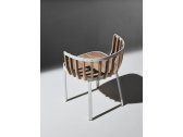Кресло деревянное с подушками Ethimo Swing алюминий, тик, акрил черный, натуральный, серый Фото 8